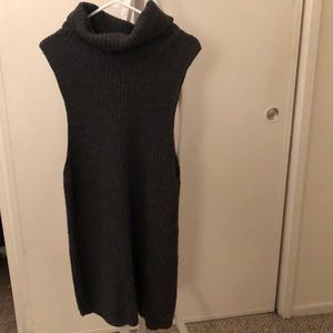 Free people sleeveless sweater with slit in back